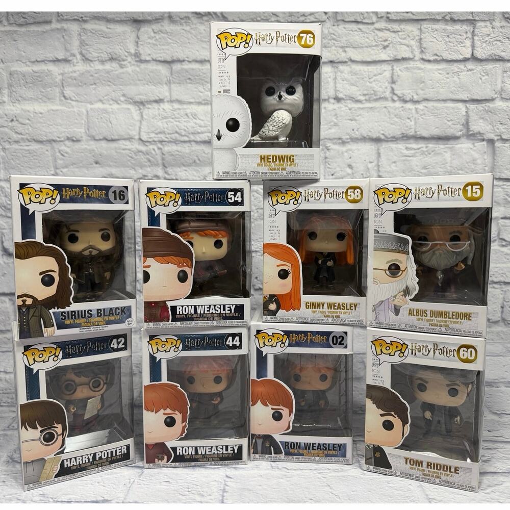 Funko Pop! Harry Potter Character Set — White, Orange, Brown, Black
